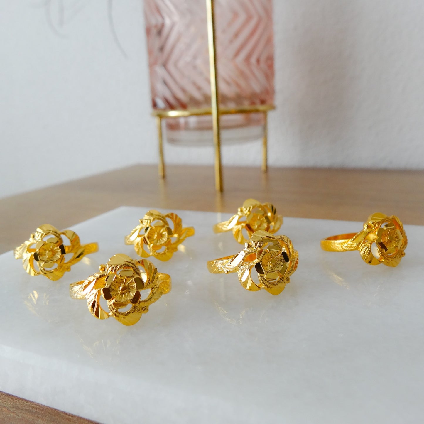 Parul | Gouden bloem ring