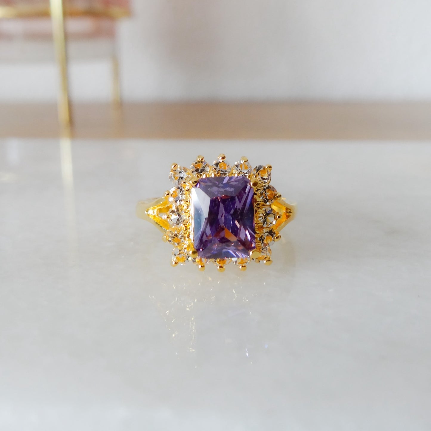 Sneha | Cluster ring purple