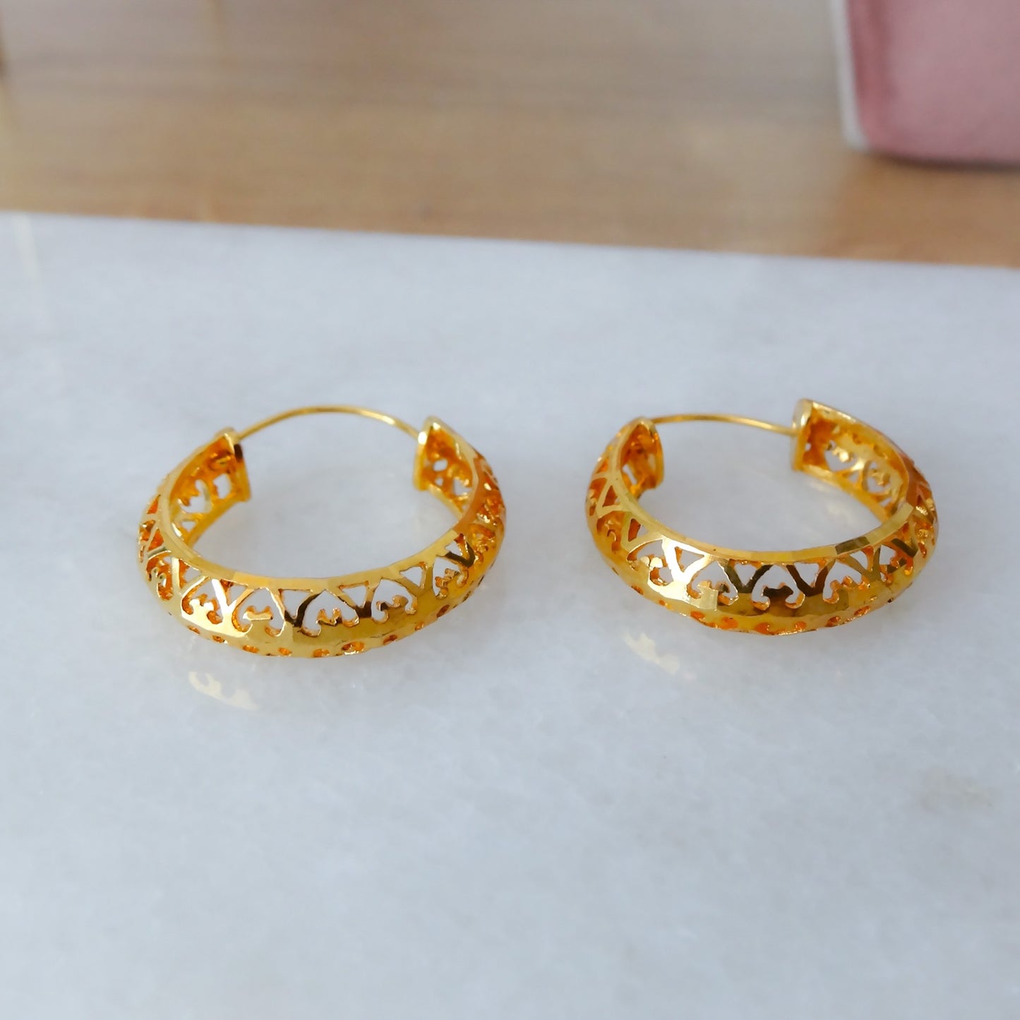 Kimmy | Gouden hoops oorbellen