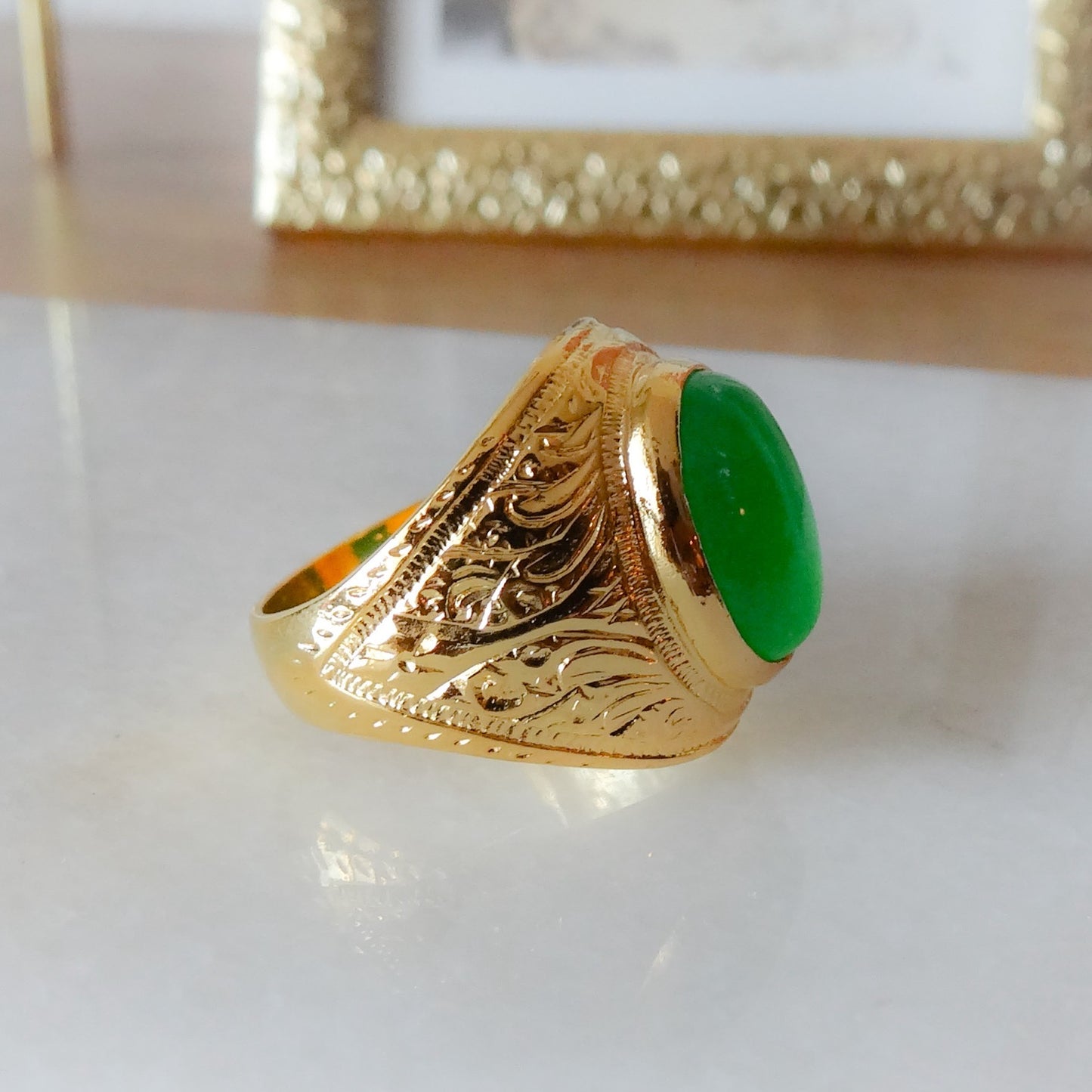 Lion | Jade heren ring