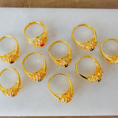 Ellen | Gouden cluster ring