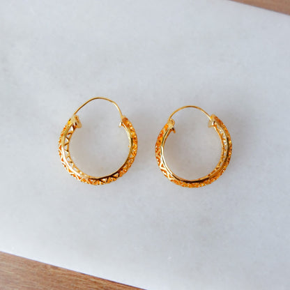 Kimmy | Gouden hoops oorbellen